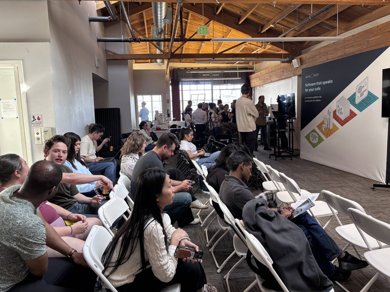 Participants seated for the final presentations on the second day.